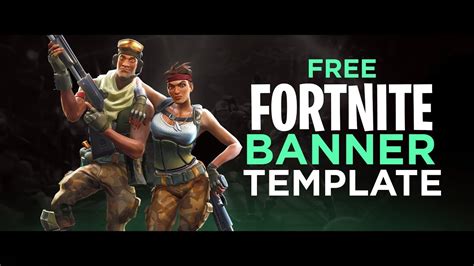 Free Fortnite Banner Template By Atmoartworks Free Download Youtube