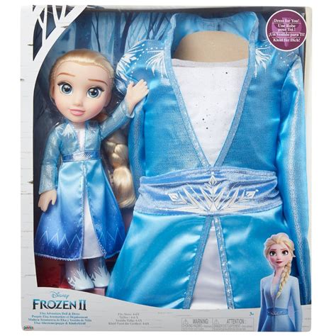 Frozen 2 elsa dress costume show yourself five spirit the item included the cape and white dress, the pants are options.the costume makes size, p. Disney Frozen 2 Elsa Adventure Doll & Dress | Kids Fancy ...