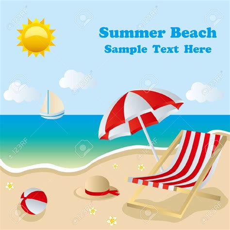 Summer Beach Scene Clipart Clip Art Library
