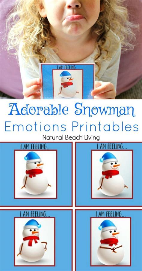Snowman Emotions Printables And Activities For Preschoolers Natural