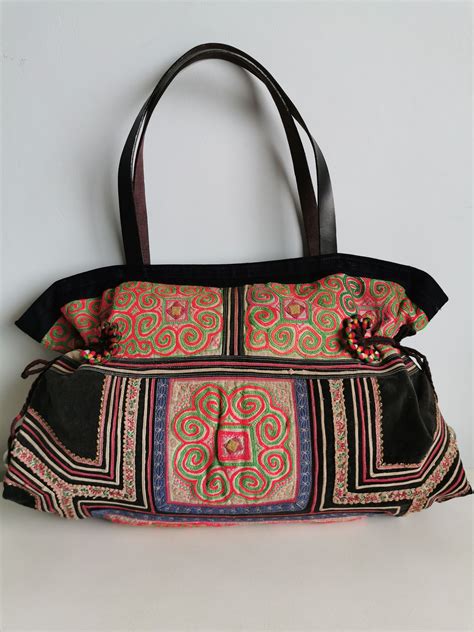 Beautiful Handmade Shoulder Bag. Made from Hmong Hill Tribes Fabrics ...