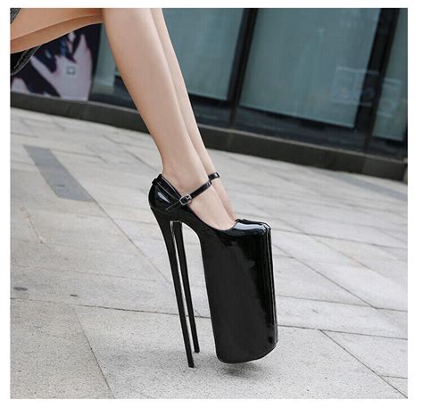 extreme haute talon 30 cm plateforme cour chaussures talon aiguille pompe uk3 10 eu36 44 ebay
