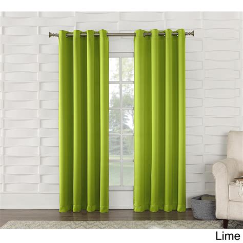Lime green curtains for bedroom. Laurel Creek Manistee Grommet Room Darkening Curtain Panel ...