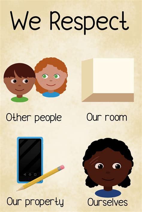 Respect Poster Poster Illustration A Classroom