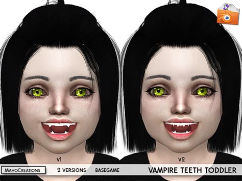 Vampire Teeth Toddlers By Mahocreations At Tsr Sims 4 Updates