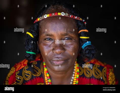 Portrait Of A Kunama Tribe Woman With Traditional Hairstyle Gash Barka
