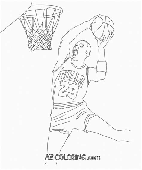 Russell Westbrook Dunk Pages Coloring Pages