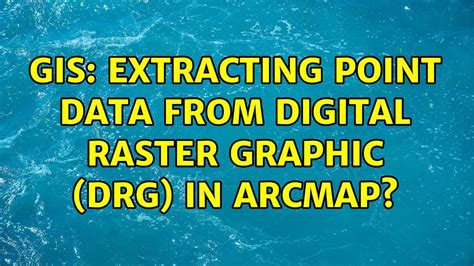 Gis Extracting Point Data From Digital Raster Graphic Drg In Arcmap Youtube