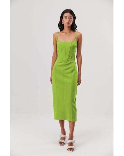 Green Misha World Dresses For Women Lyst