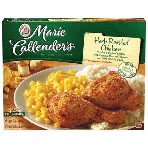 Herb roasted chicken and shrimp scampi. Marie Callenders Frozen Dinner Herb Roasted Chicken 14 ...