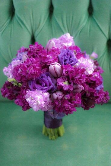 Pink And Purple Wedding Bouquet With Lisianthus Tulips Stock Flower