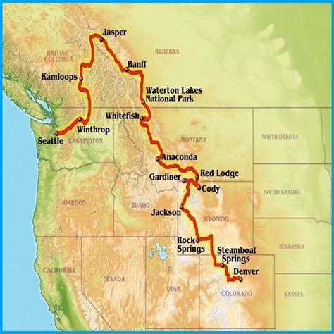 How to plan a road trip to seattle? Great motorcycle ride linking Denver to Seattle through ...