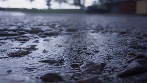Rain Splashing On Wet Ground Stock Video Motion Array