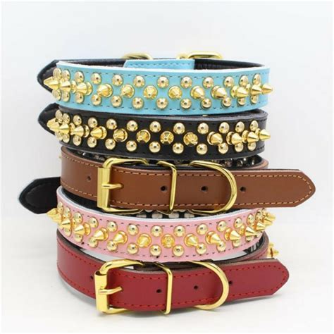 Adjustable Crystal Studded Leather Pet Collar - GOOD SELLER CO., LTD.