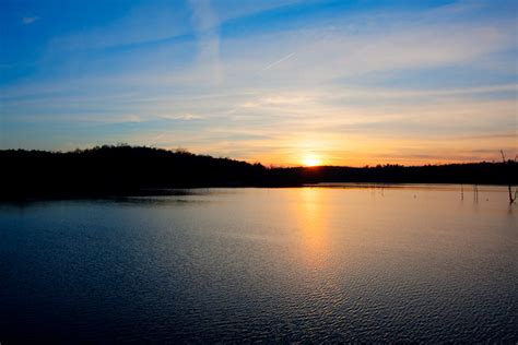 For our hike, we chose one of the southeastern fingers to explore. Sunset at Falls Lake Raleigh, NC | Mark Haynes | Flickr