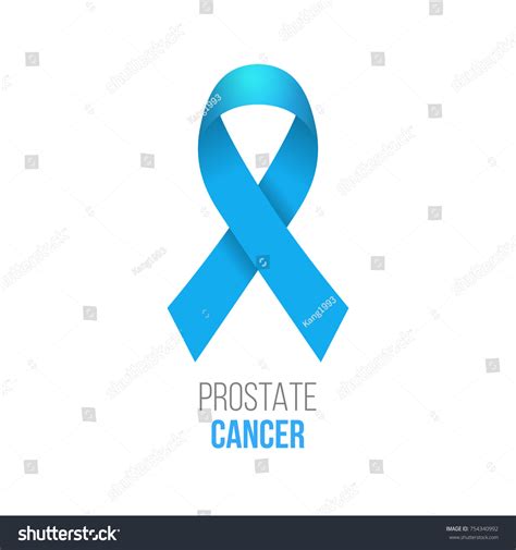 Prostate Cancer Awareness Ribbon Background Blue Stock Vector Royalty