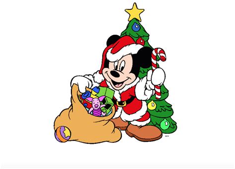 Mickey Mouses Christmas In Santa Claus Suit Disney Christmas