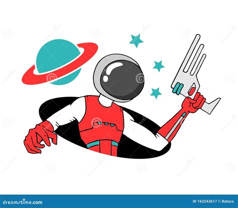 Space Soldier Illustration Stock Vector Illustration Of Vector 163243617