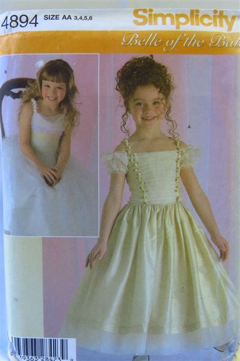 Simplicity 4894 Childs Special Occasion Dress Girls Pageant Gowns