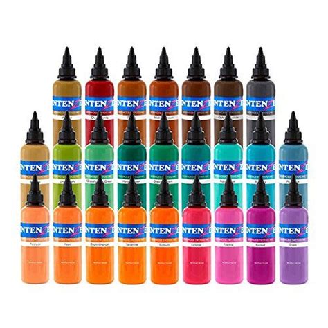 Intenze Tattoo Ink Set 7 Best Selling Primary Colors 12 Oz Tattoo