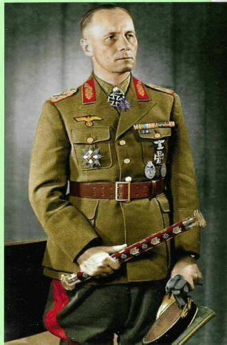 German Field Marshall Erwin Rommel Dress Uniform Portrait Ww Wwii