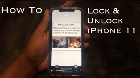How To Lock And Unlock Iphone 11 Youtube