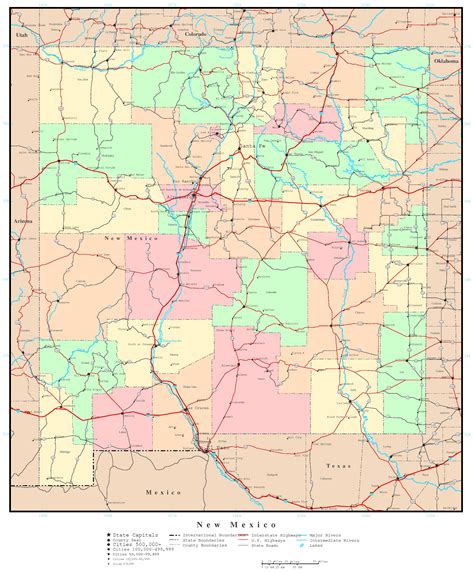 Printable Map Of New Mexico