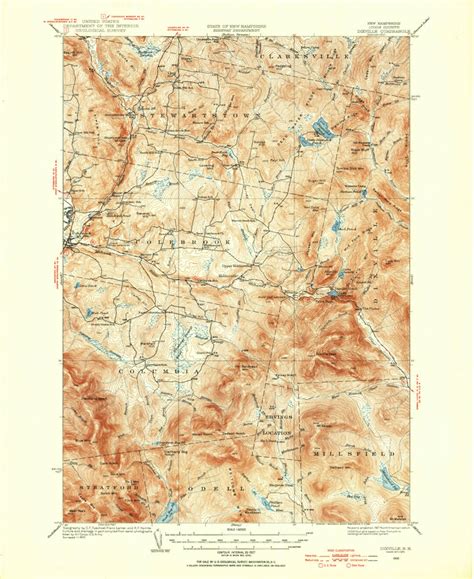 Dixville 1930 1954a Ed Old Topo Map Colebrook Odell Etsy
