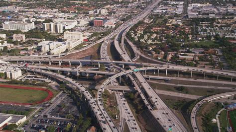 5k Stock Footage Aerial Video Of Interstate 95 And Highway 836