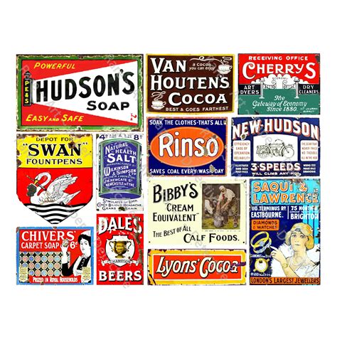 Vintage Advertising Signs Digital Download Sheet General Store Ads