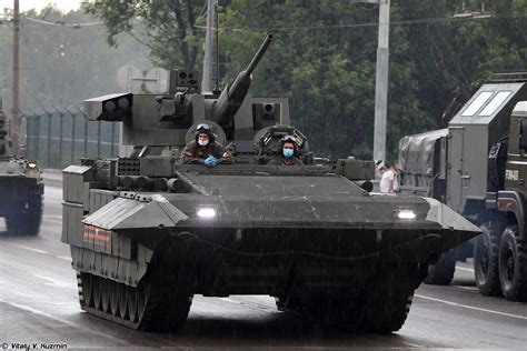 Russian T 15 Armata Combat Platform With Kinzhal Turret During A