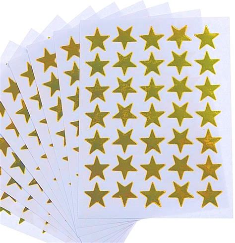 Kids B Crafty 1000 Gold Star Stickers 15mm Self Adhesive Stars Gold