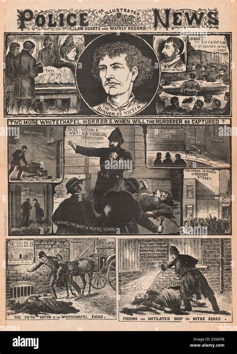 1888 Illustrated Police News Front Page Reporting The Murders By Jack