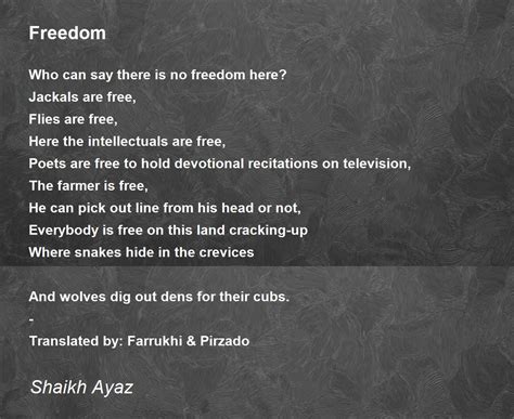 Freedom Freedom Poem By Shaikh Ayaz