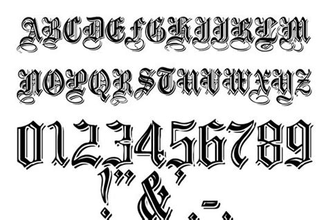 Font For Numeral Tattoo Tattoo Lettering Fonts Tattoo Lettering
