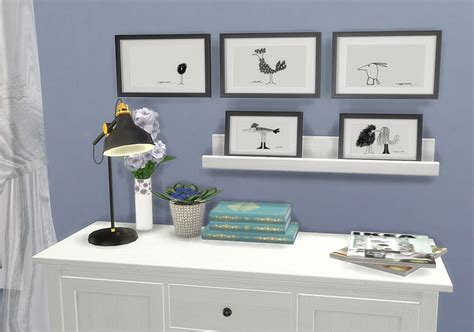 Corporation Simsstroy The Sims 4 Set Paintings Oncedrome Birds