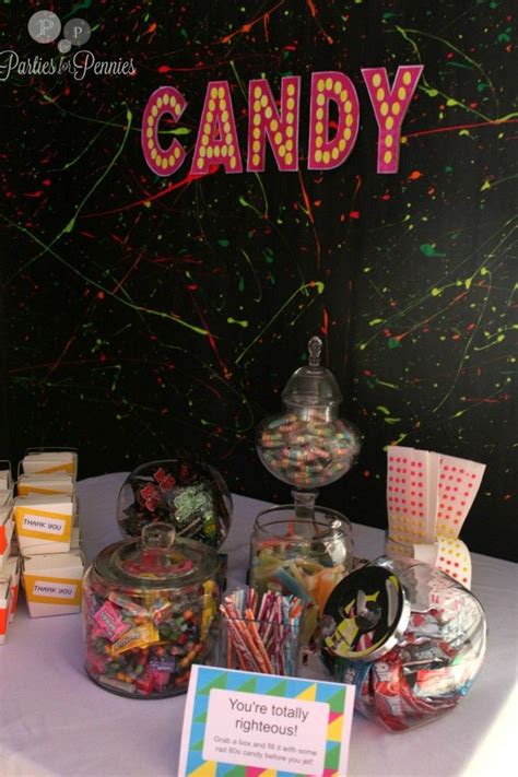80s Party Parties For Pennies 80s Birthday Parties Candy Party