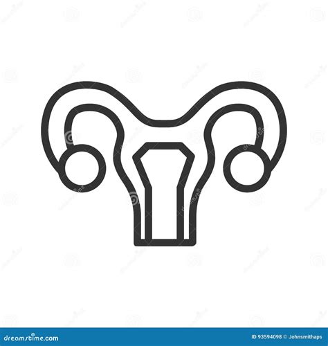Vagina Linear Icon Thin Line Illustration Vector Isolated Outline