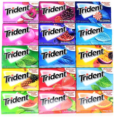 Trident Bubble Gum Sugar Free 15 14 Piece Packs Pack Of 2 Total 420