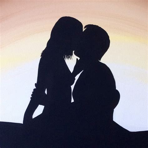 Passion Romance Love Couples Silhouette Art Print Etsy