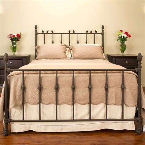 Passero Iron Bed Shown In Textured Rust Finish Luxury Bedroom
