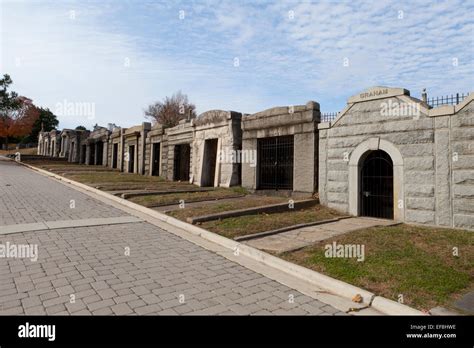 Burial Vaults Congressional Cemetery Washington Dc Usa Stock Photo