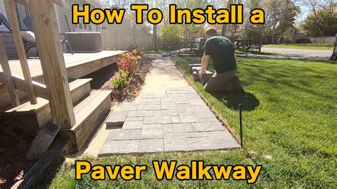 How To Easy Basic Paver Walkway Install Start To Finish How To See