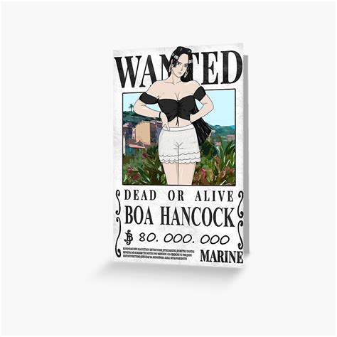 Boa Hancock One Piece Wanted Poster Lifestyle V3 Greeting Card For Sale By Hanlyeon Redbubble