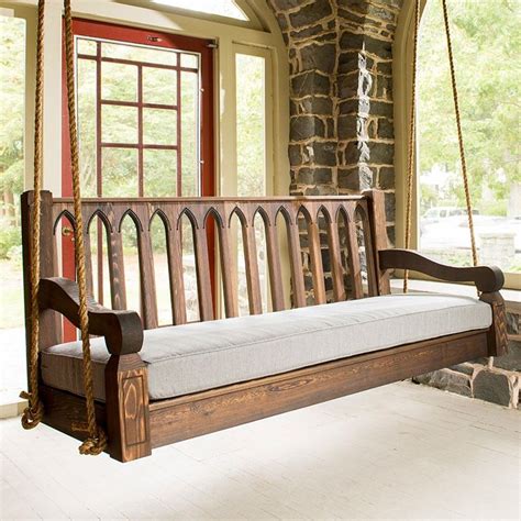 Nostalgic Cathedral Red Cedar Sofa Deep Porch Swing