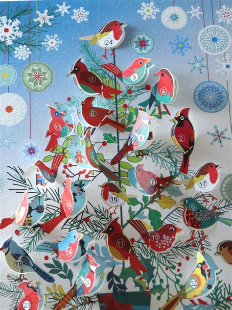 Advent Calendar Card Made In The Uk Birds Size 115 X Etsy Uk