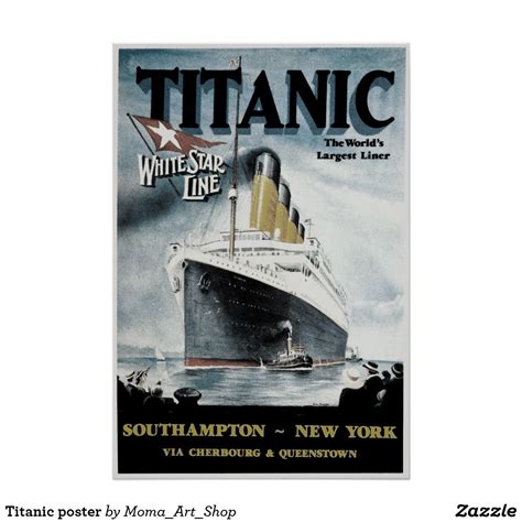 Titanic Poster Titanic Poster Vintage Poster Art