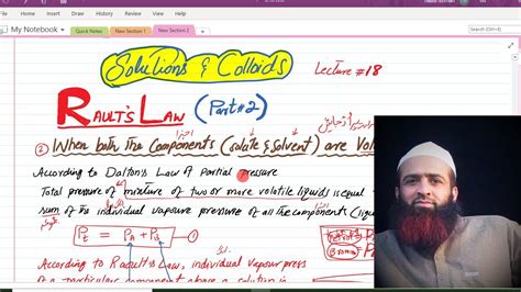 Feb 16, 2021 · raoult's law and colligative properties. Raoults Law, part # 2, Solutions, Lecture # 18, Hindi/urdu ...