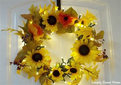 Fall Sunflower Wreath Simply Sweet Home