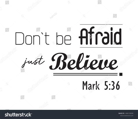 Christian Bible Verse Dont Be Afraid Stock Vector Royalty Free 1406159039